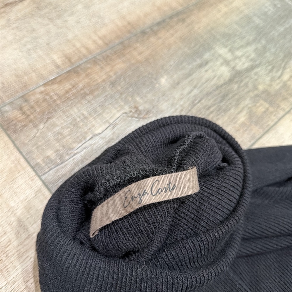 Enza Costa knit turtleneck sweater mini dress in black - Picture 5 of 5